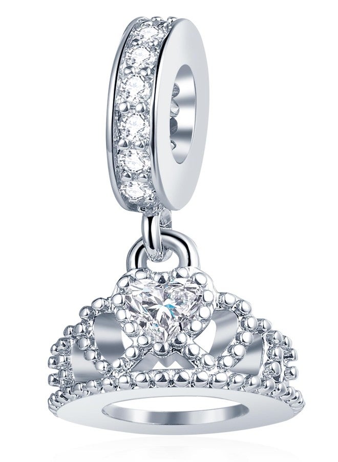 SHBOAZED Princess Queen Crown Charm Fit Pandora Charms Bracelet Birthday Gifts for Women Mother Girlfriend Daughter April - Image 1